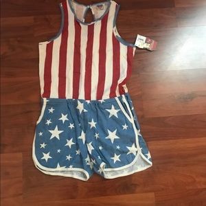 American flag Romper